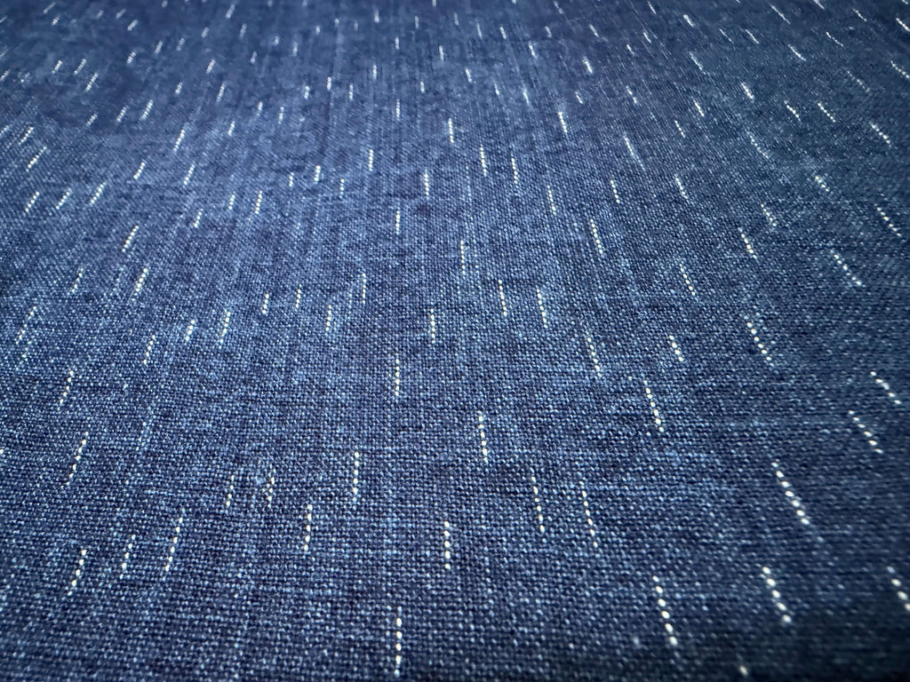 Japanese indigo fabric chiri kasuri cotton fabric by the yard texture | BANSYO