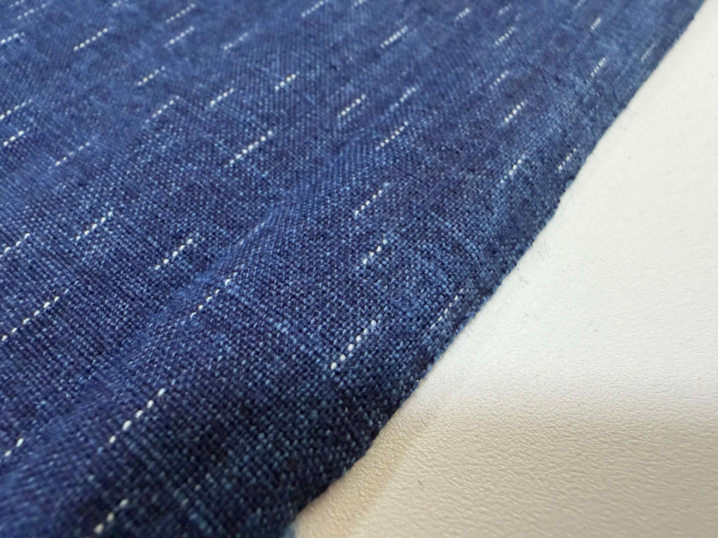 Japanese indigo fabric chiri kasuri cotton fabric by the yard detail | BANSYO