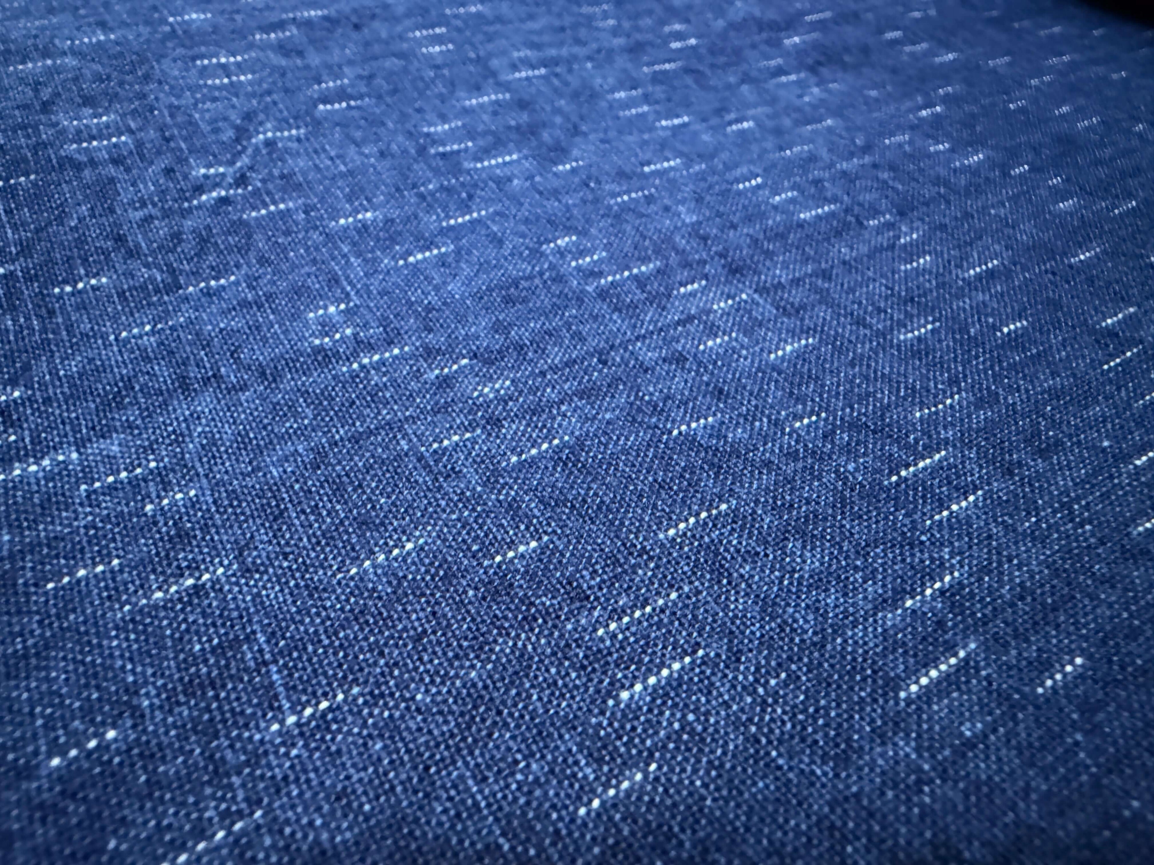 Japanese indigo fabric chiri kasuri cotton fabric by the yard close up | BANSYO