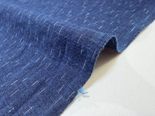Load image into Gallery viewer, Indigo kasuri Cotton Fabric by the yard– Chiri kasuri Style from Japan

