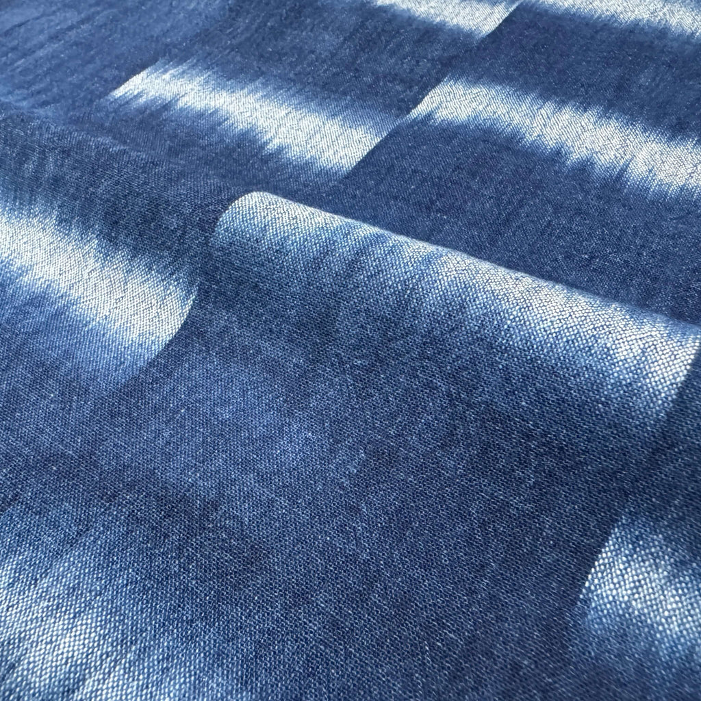 Japanese Indigo Kasuri Crepe Fabric TieDye 100cm – Yard texture | BANSYO
