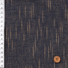 Load image into Gallery viewer, Japanese Indigo Marbled Cotton Fabric &quot;Fushi-Marbled&quot;– Thick Chambray by the Yard | Made in Japan
