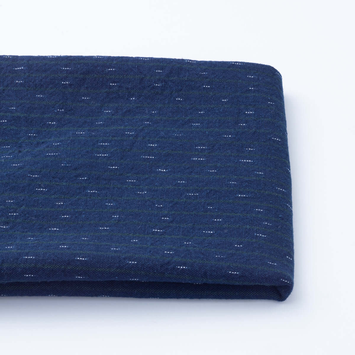 Japanese indigo kasuri cotton fabric Daimyo Kosame stripe – yard product image | BANSYO