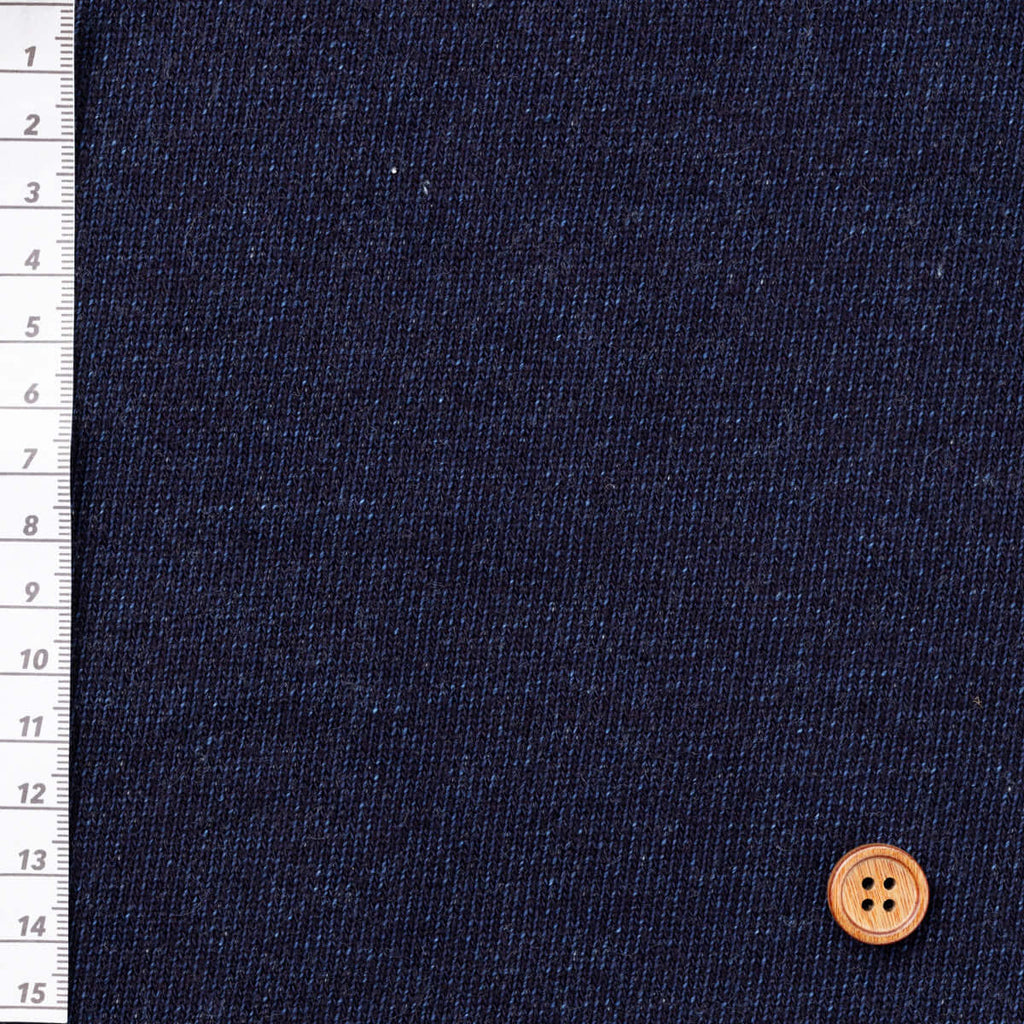 Japanese indigo fabric rare aizome cotton knit 12 oz fabric by the half yard texture | BANSYO