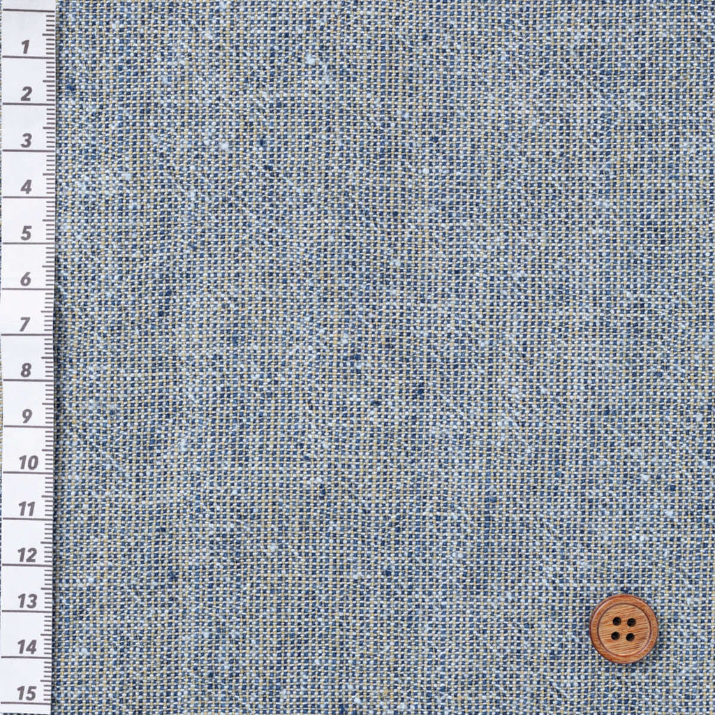 Japanese Indigo cotton fabric Cambray Kazahana - half yard texture close up | BANSYO