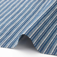 Load image into Gallery viewer, Japanese Cotton Fabric By the yard, Yarn dyed fabric, Seihaku-shima(Blue &amp; White stripes)
