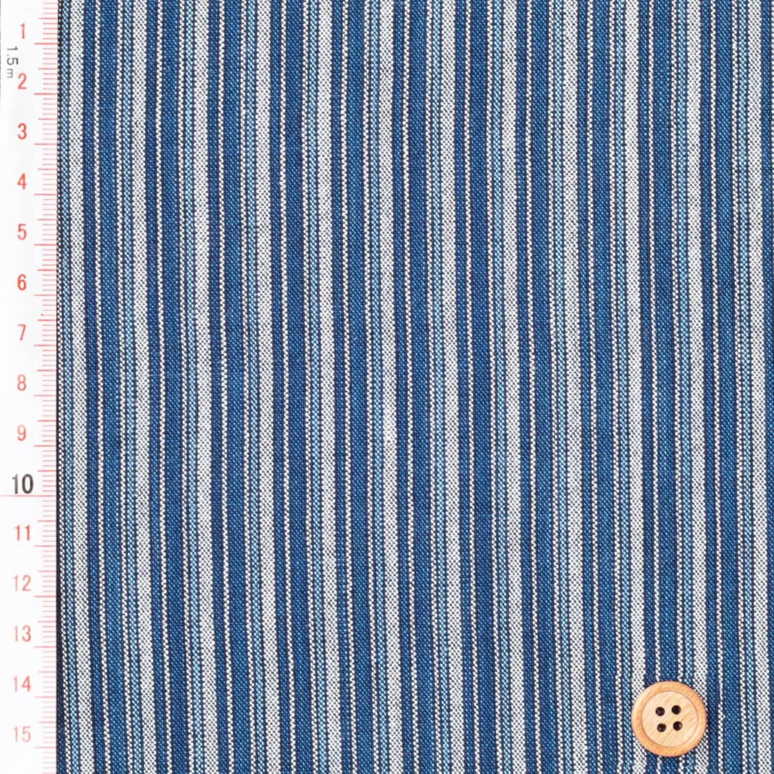 Japanese Indigo cotton fabric Matsusaka Seihaku stripe fabric pattern | BANSYO