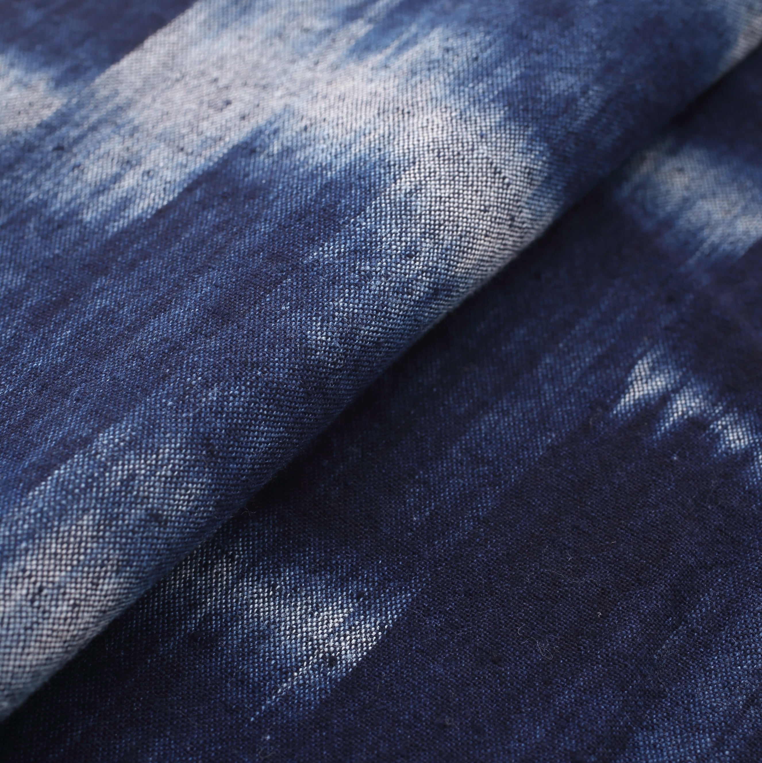Japanese Premium kasuri fabric Waterfall dye pattern – yard close up | BANSYO