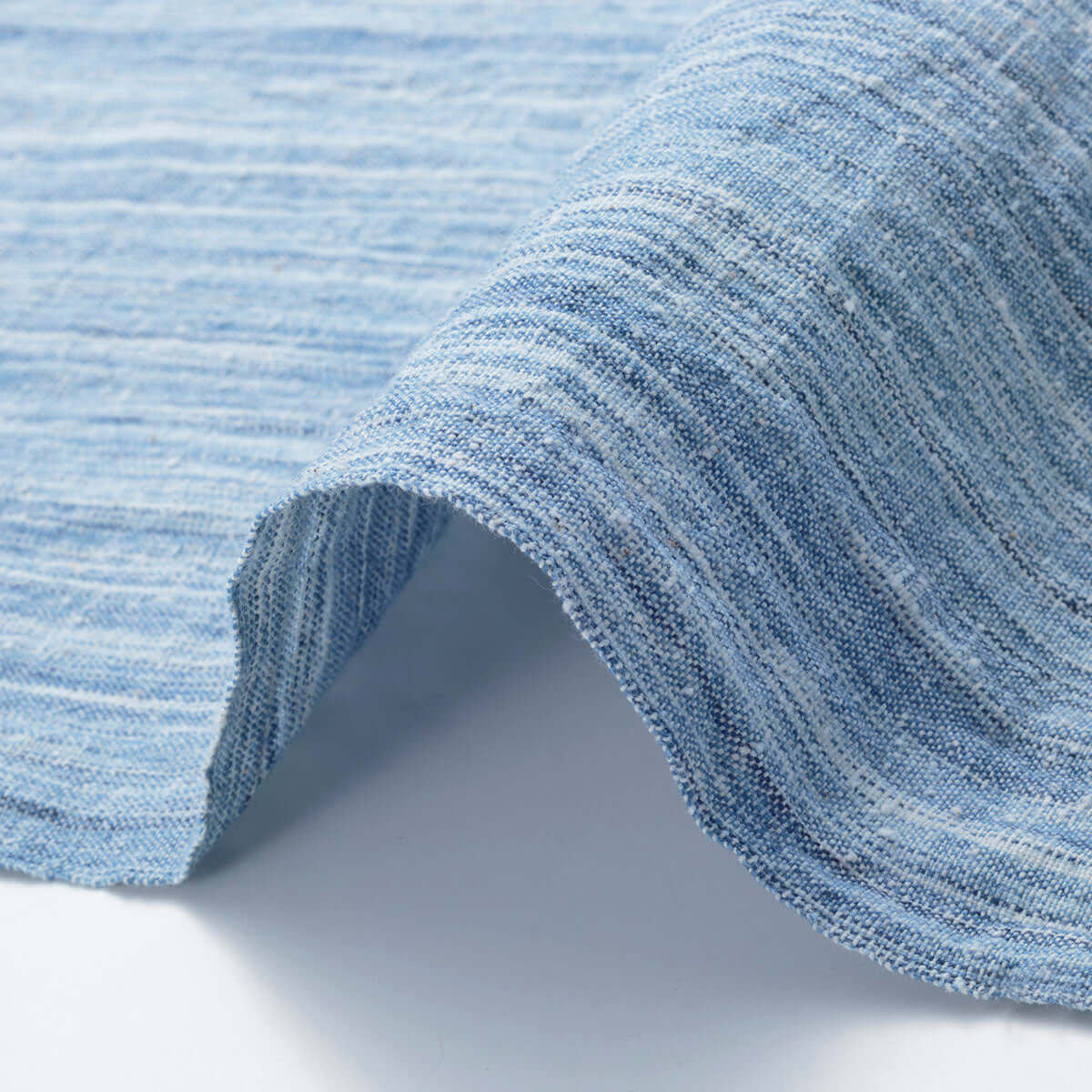 Japanese Indigo kasuri fabric Kon-Hake Dark Blue brush pattern fabric detail | BANSYO
