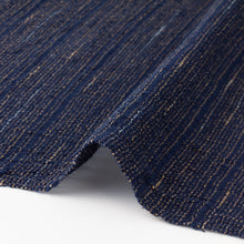 Load image into Gallery viewer, Mensya-bunjin indigo x persimmon (crepe), Japanese Cotton Fabric By the yard
