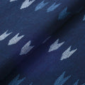 Japanese indigo fabric Kawariya-Kasuri  odd dye patterning cotton fabric close up | BANSYO