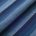 Japanese indigo fabric Futo-katsuo shima thick bonito stripes fabric full view | BANSYO