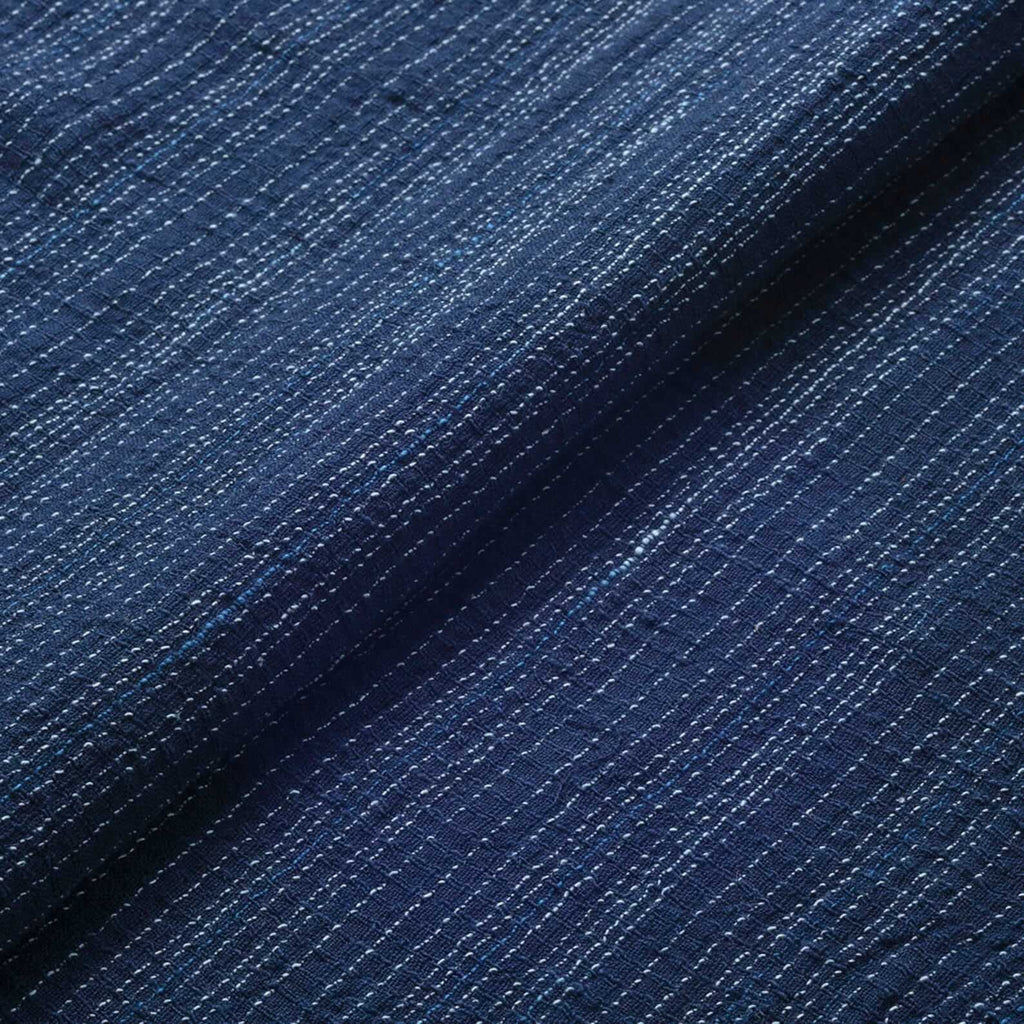 Japanese Premium kasuri crepe fabric Mensya-bunjin by the yard full view a | BANSYO