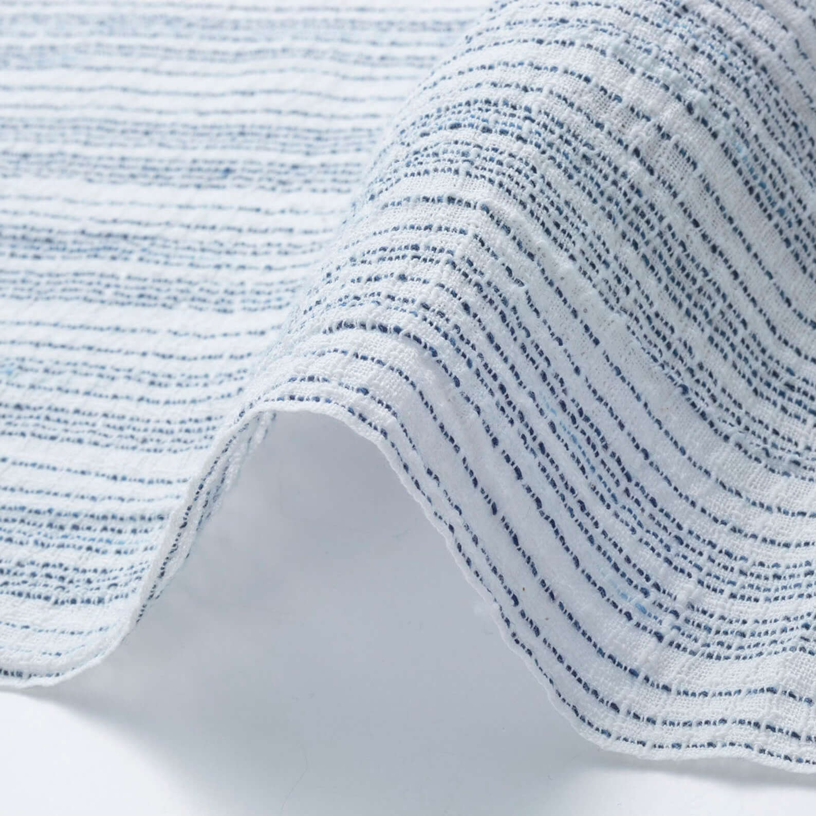 Japanese Premium kasuri crepe fabric Mensya-bunjin by the yard close up c | BANSYO