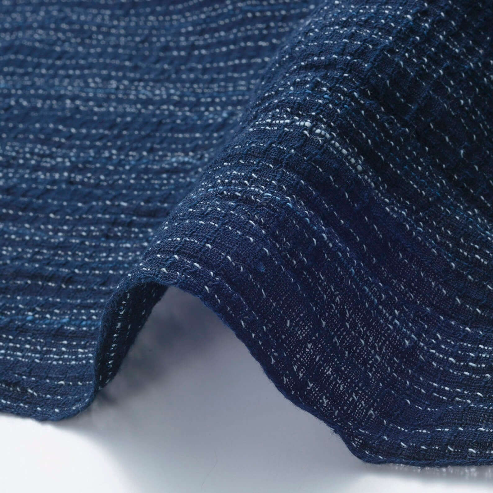 Japanese Premium kasuri crepe fabric Mensya-bunjin by the yard close up a | BANSYO