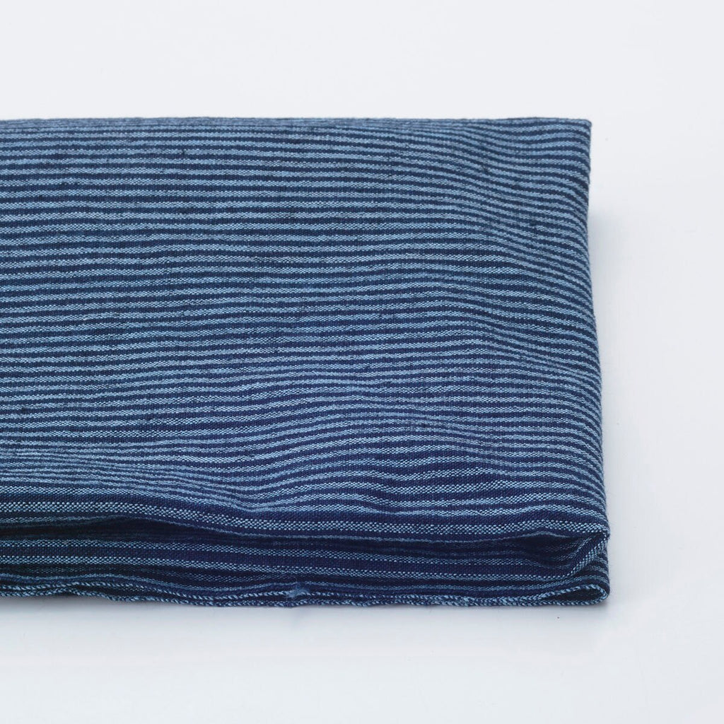 Japanese indigo fabric Sendai stripes traditional cotton 100cm width fabric by the yard fabric pattern | BANSYO
