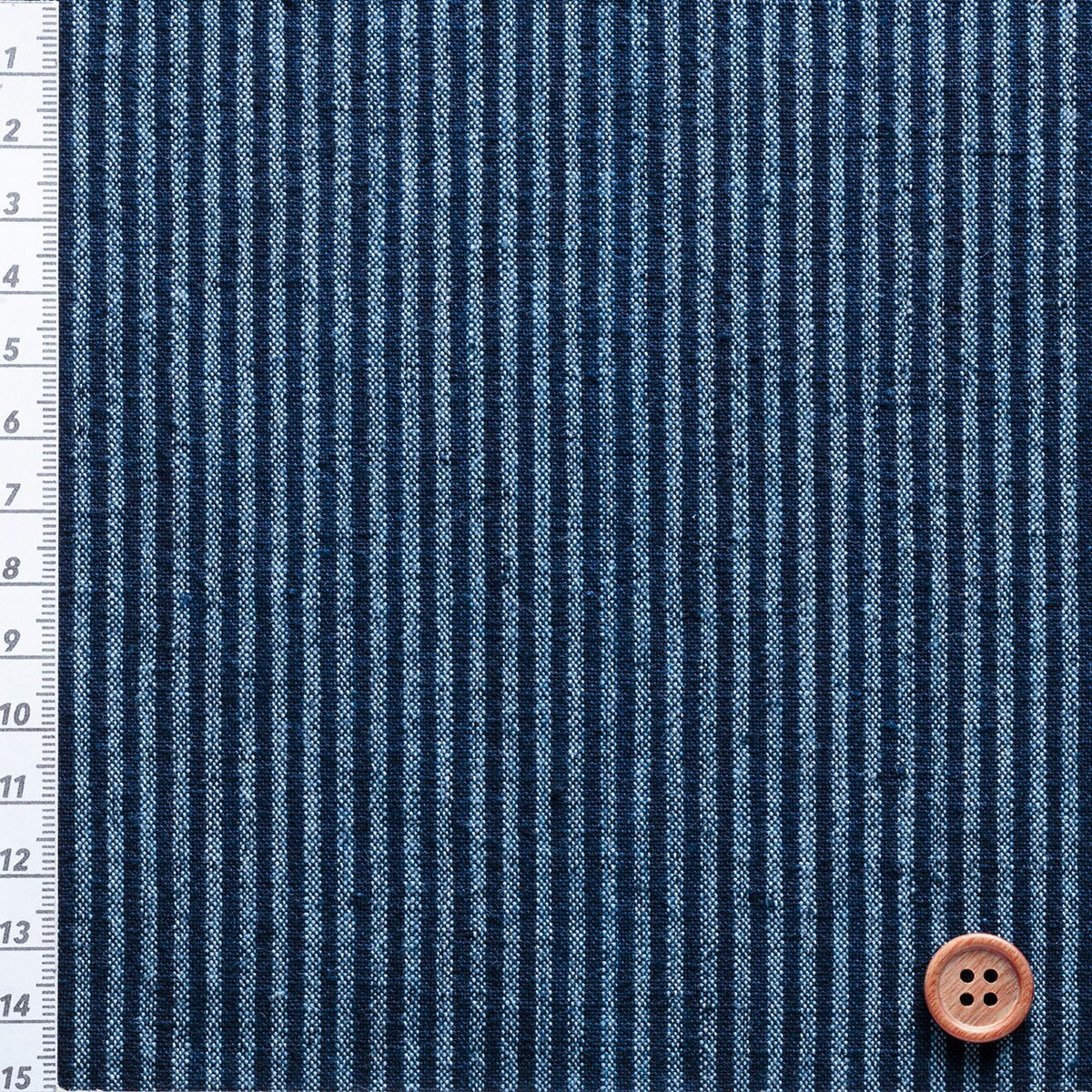 Japanese indigo fabric Sendai stripes traditional cotton 100cm width fabric by the yard texture | BANSYO