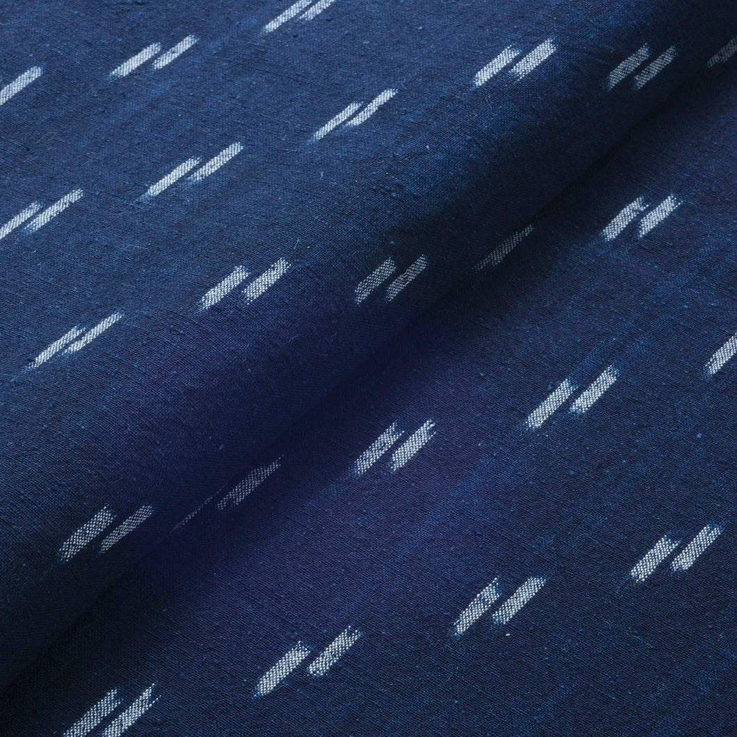 indigo kasuri fabric by the yard, Cotton fabric, Japanese fabric, Suiden(paddy field)