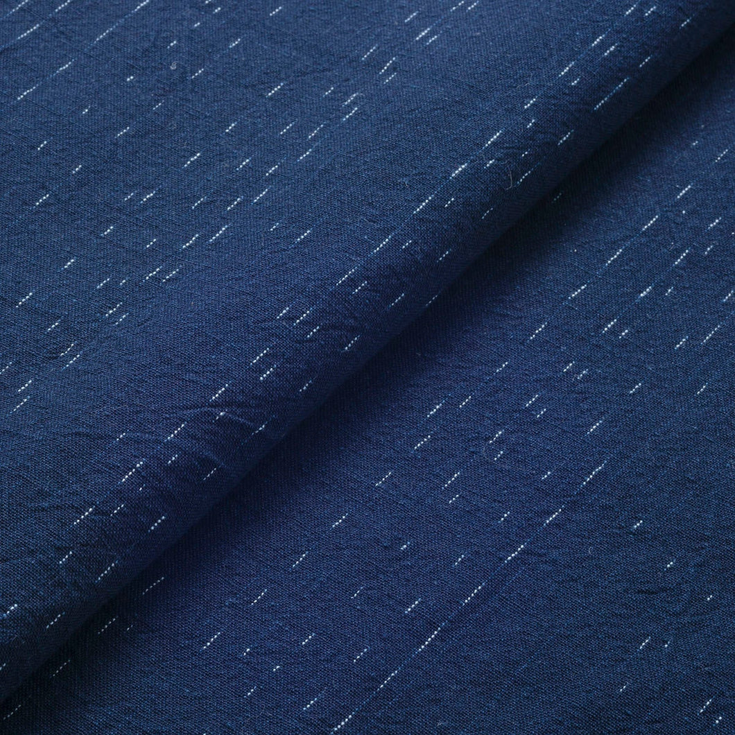 Indigo kasuri fabric by the yard, Kosame-Shima(drizzle stripes)