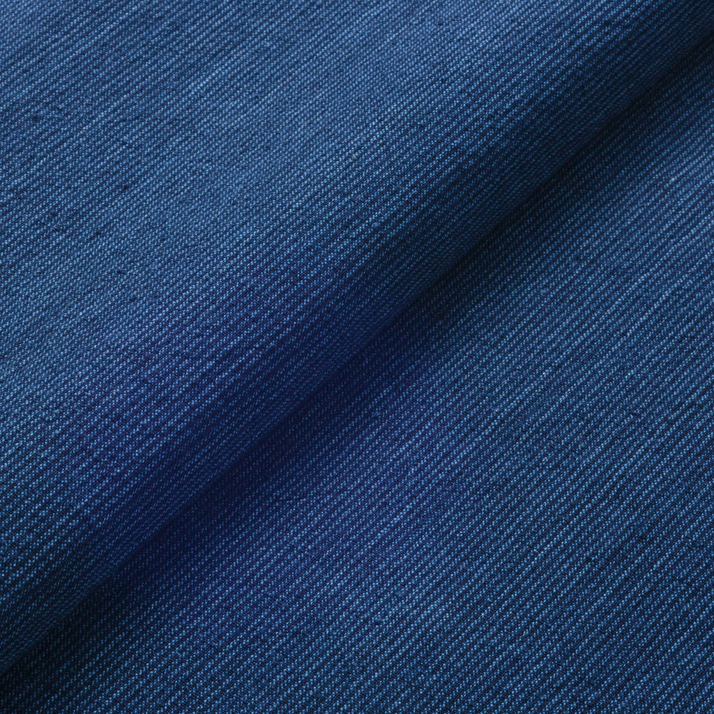Japanese indigo fabric Mijin fragmented stripes fabric by the yard close up | BANSYO