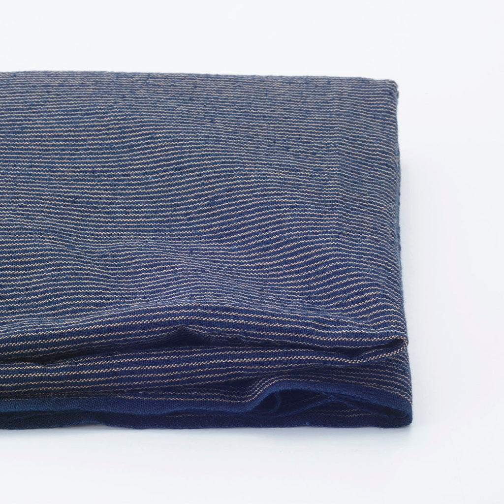 Japanese Indigo and Charcoal Fabric Daimyo Stripe 120cm – Yard fabric pattern | BANSYO