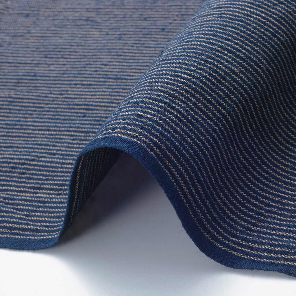 Japanese Indigo and Charcoal Fabric Daimyo Stripe 120cm – Yard detail | BANSYO