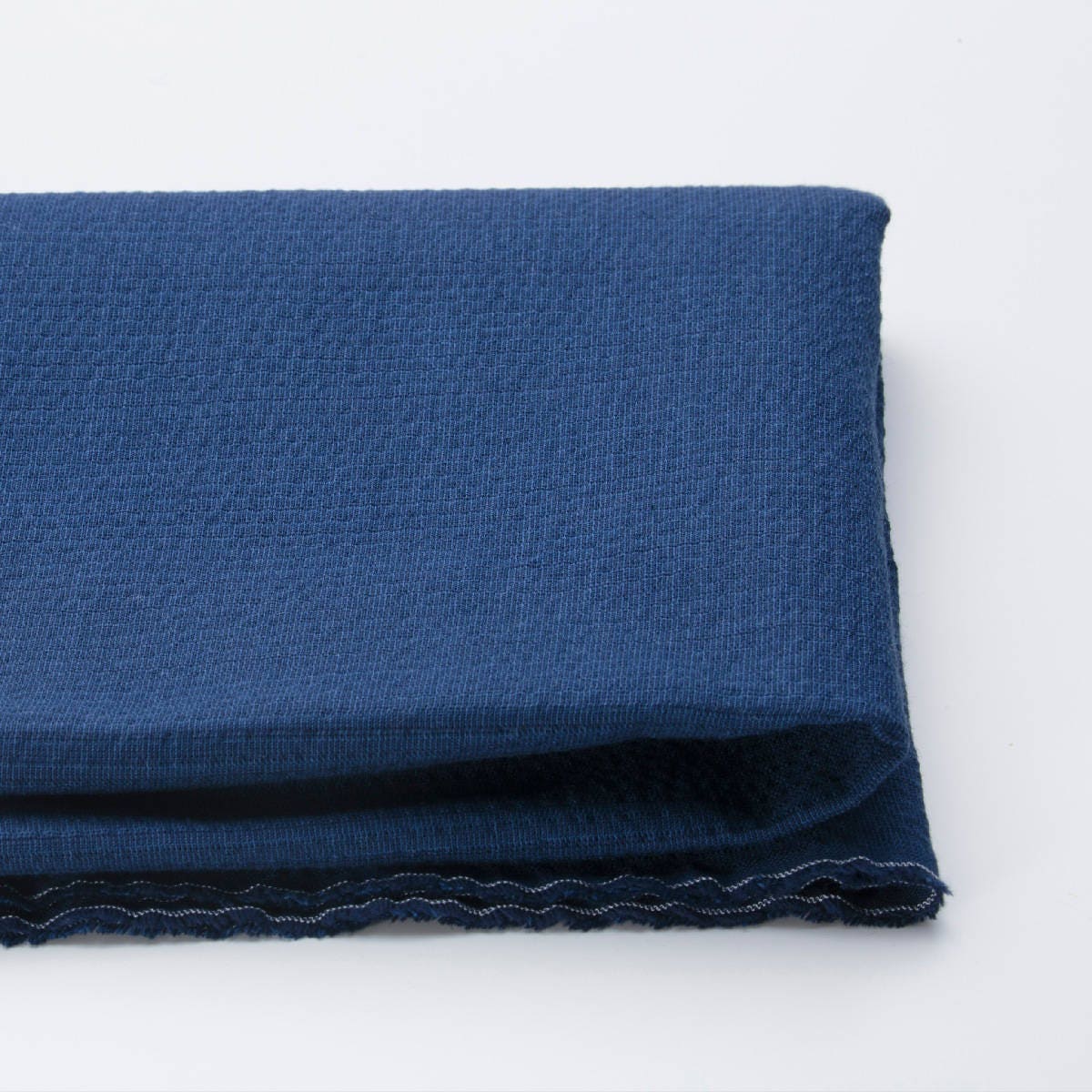 Japanese cotton light Seersucker Fabric Awa Indigo Navy Blue – Yard fabric pattern | BANSYO