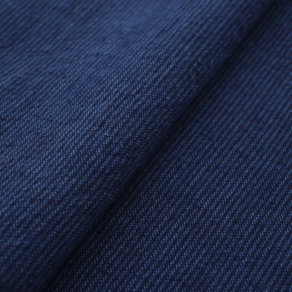 Japanese Indigo Cotton Sensuji fine vertical stripe 1m Width – Yard close up | BANSYO