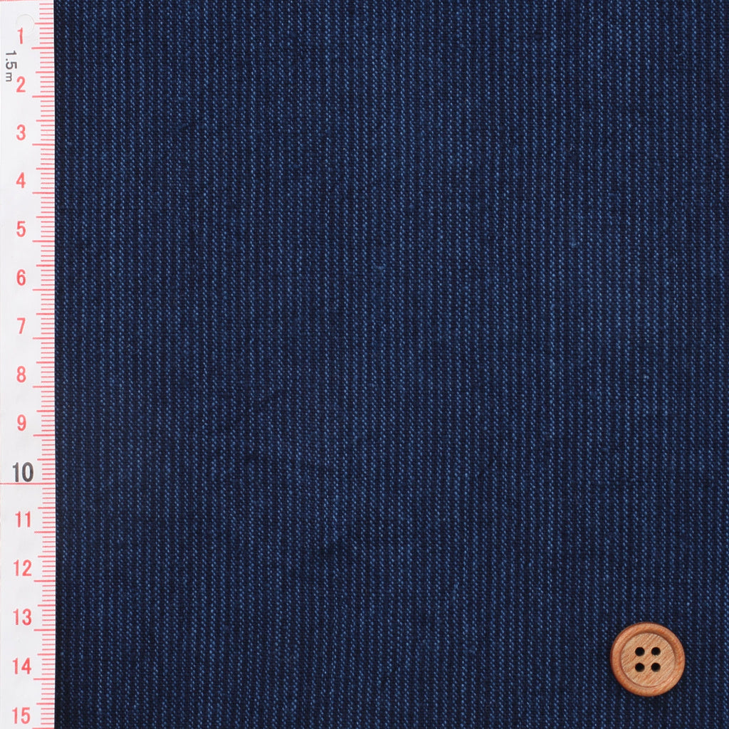 Japanese Indigo Cotton Sensuji fine vertical stripe 1m Width – Yard texture | BANSYO