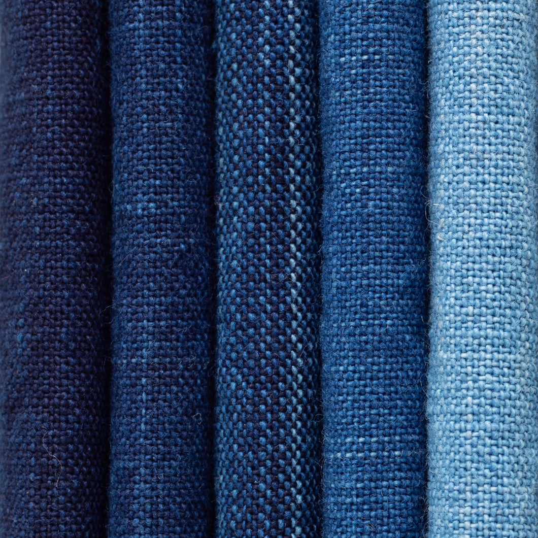 Japanese pure indigo fabric by the yard, Matsusaka Cotton