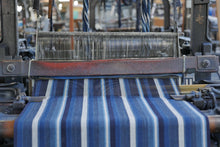Load image into Gallery viewer, Stripe fabric by the yard, Japanese indigo fabric, Futo-sendai, Matsusaka Cotton
