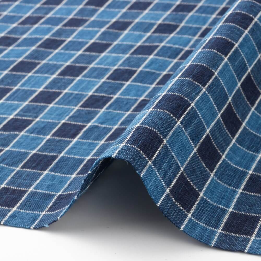 Japanese Indigo Cotton Fabric Matsusaka Masu-koushi - Meter detail | BANSYO