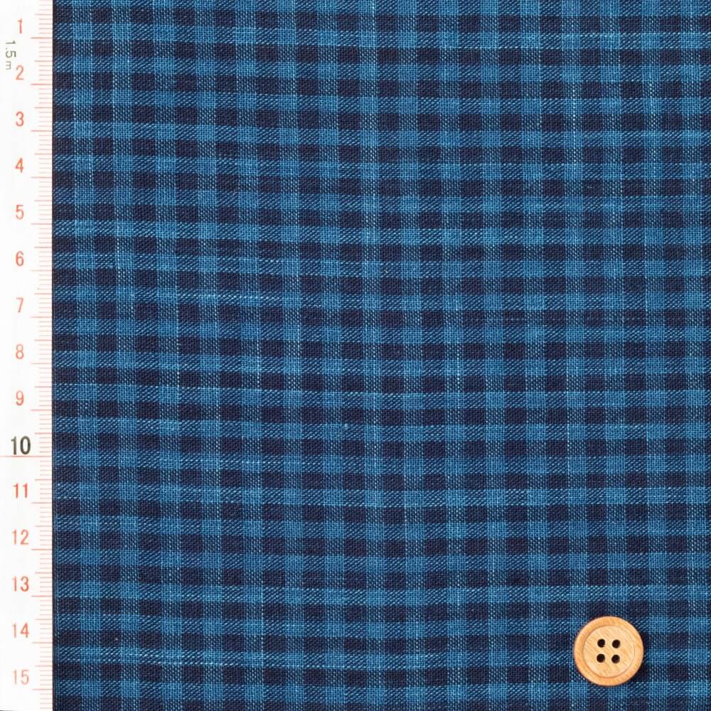 Japanese cotton fabric checkered Matsusaka Mijin-koushi - yard texture | BANSYO