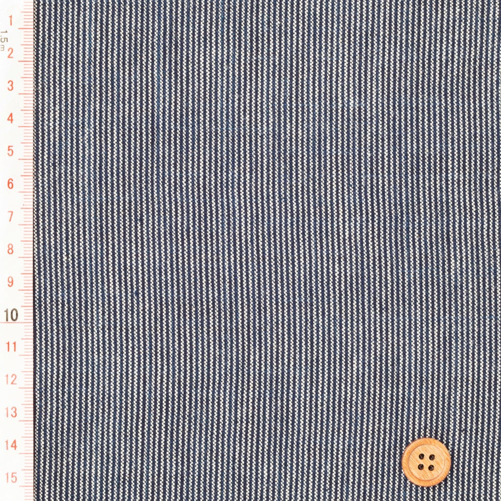 Japanese Indigo Stripe Fabric - Mansuji "Ten Thousand Streaks" Matsusaka Cotton |  Fabric by the Meter | Traditional Thin Stripe Textile