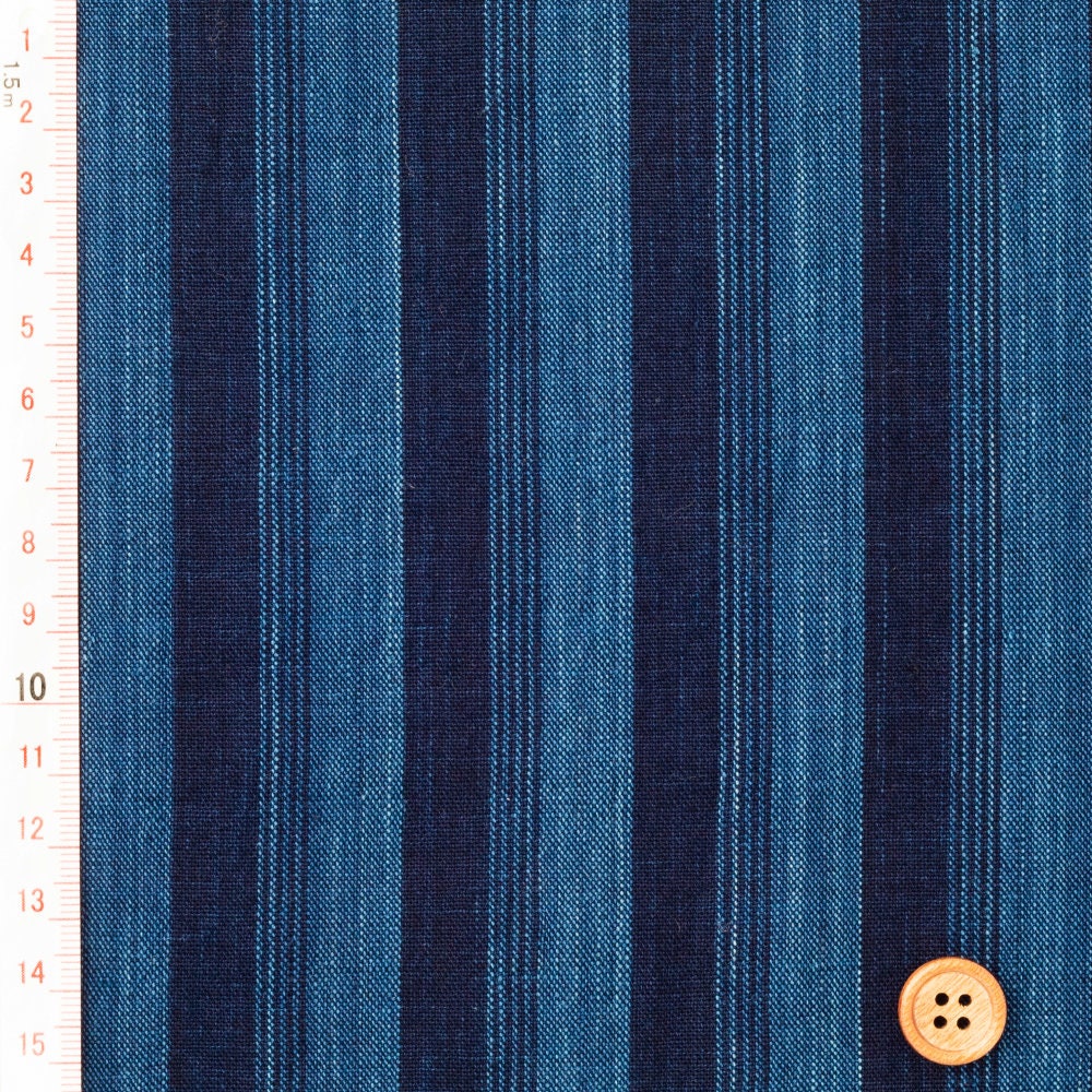 Japanese Indigo Cotton Matsusaka Taki-shima Cascade Stripe 40cm – Yard textile | BANSYO