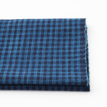 Load image into Gallery viewer, Japanese Cotton Fabric By the yard, Checkered fabric, Mijin-koushi, Matsusaka cotton
