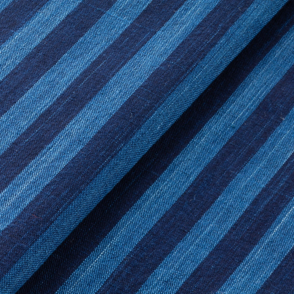 Japanese Indigo Cotton fabric Matsusaka Futo-sendai Stripe – yard textile | BANSYO