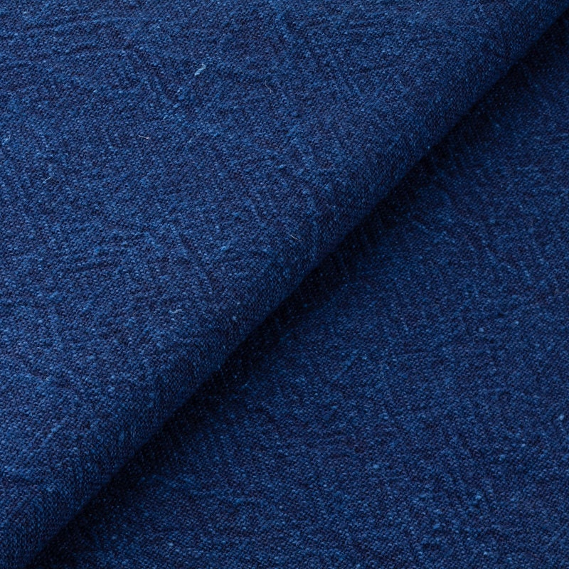 Japanese Indigo Cotton Fabric Fuuai Thick Weave 100cm Width – Yard close up | BANSYO