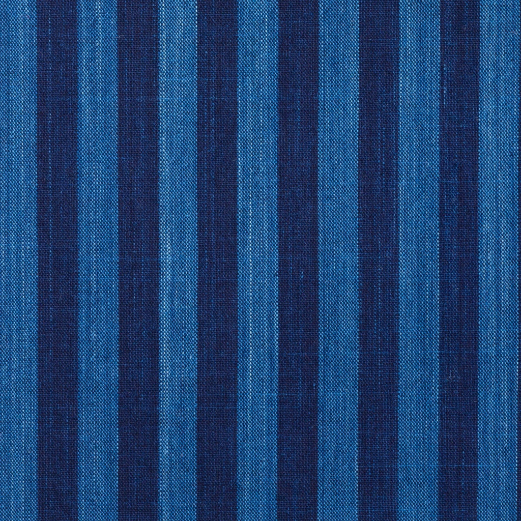 Japanese Indigo Cotton fabric Matsusaka Futo-sendai Stripe – yard close up | BANSYO
