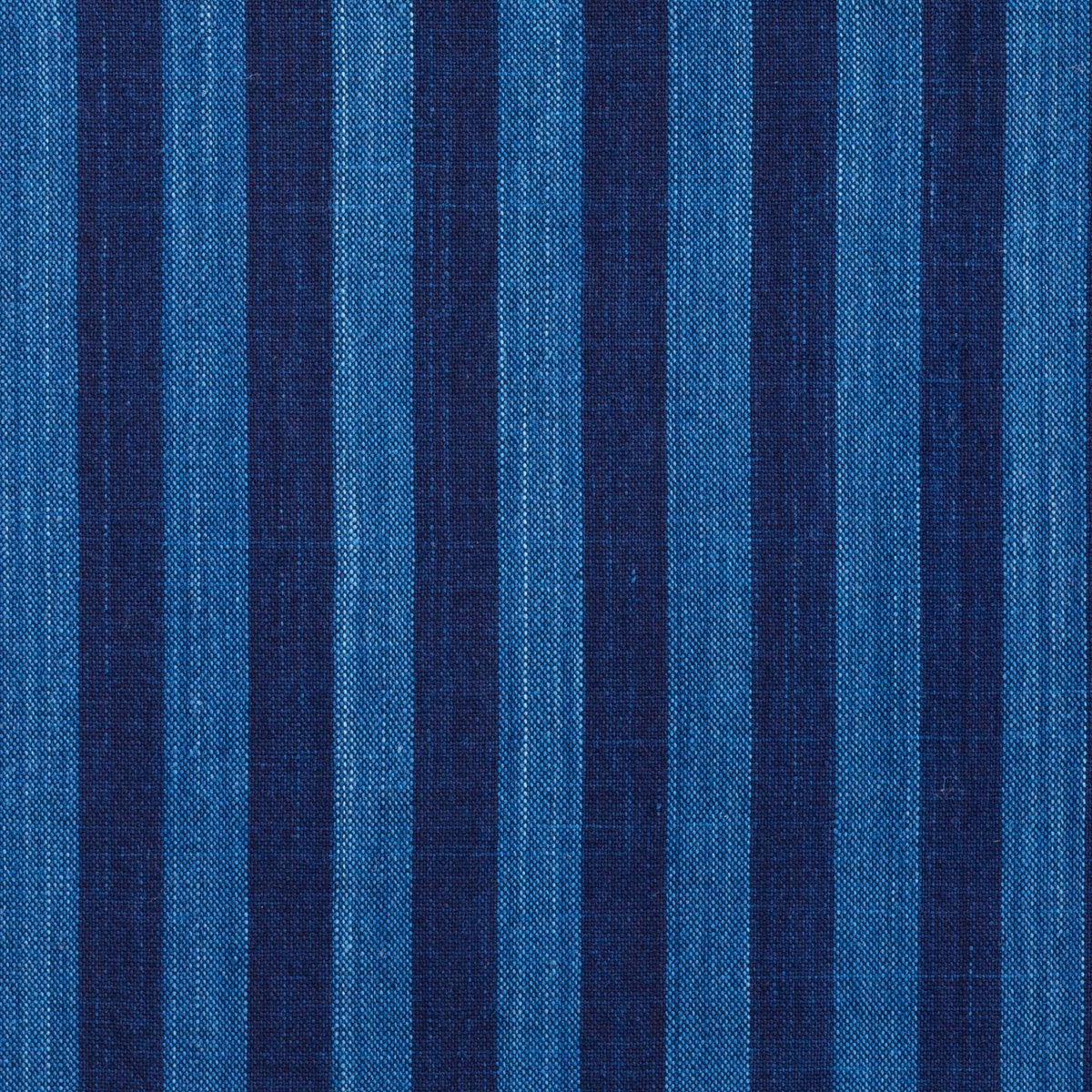 Japanese Indigo Cotton fabric Matsusaka Futo-sendai Stripe – yard close up | BANSYO