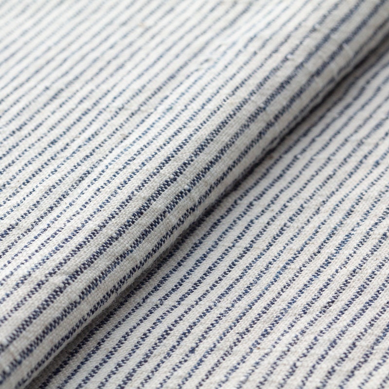 Japanese Premium fabric Shiro shima White stripes by the yard close up | BANSYO