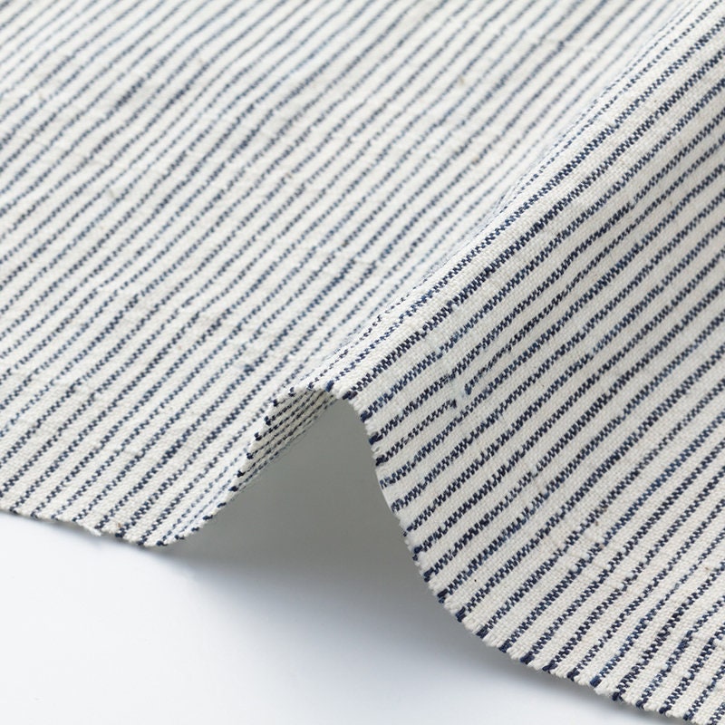 Japanese Premium fabric Shiro shima White stripes by the yard detail | BANSYO