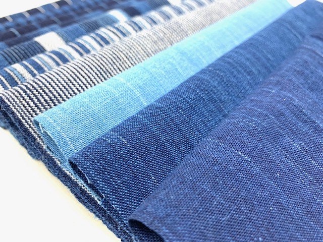 Indigo fabrics 10 pieces of Matsusaka cotton for patchwork
