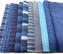 Load image into Gallery viewer, Indigo fabrics 10 pieces of Matsusaka cotton for patchwork
