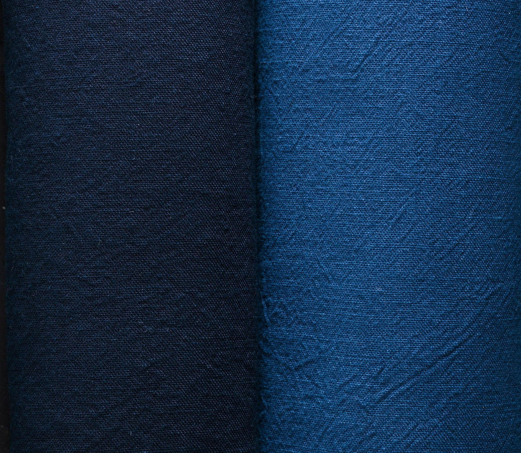 Japanese Indigo Heavy Cotton Fabric Fushi-ori 119cm Width – Yard full view | BANSYO