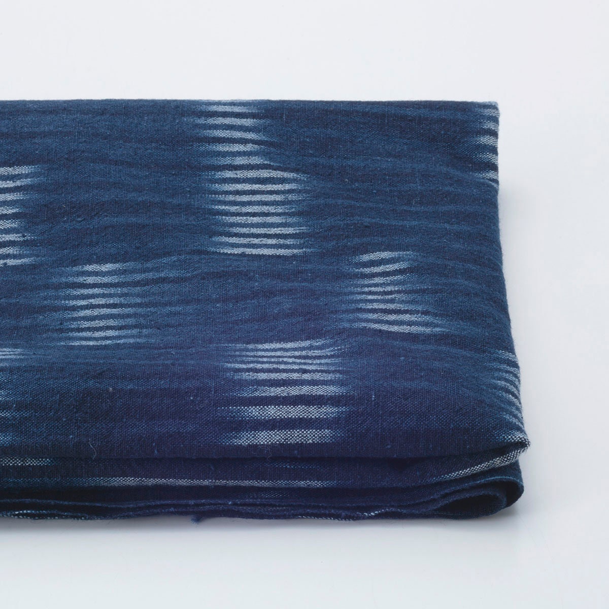 Indigo Tie-Dye Cotton Fabric by the yard– Han-Kasuri Style from Japan – For Sewing and Craft Projects