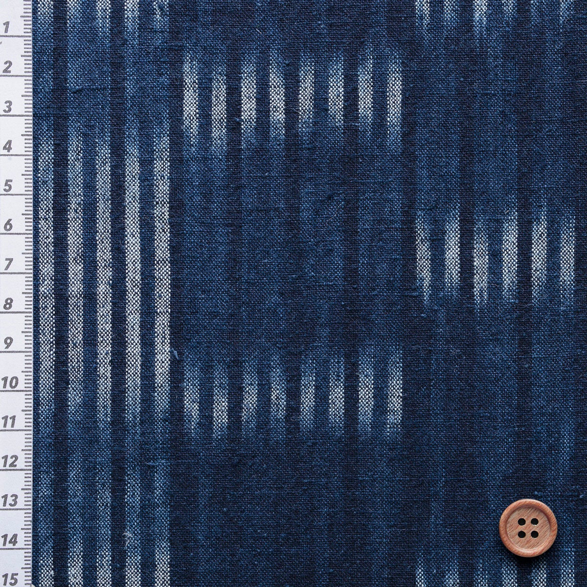 Indigo Tie-Dye Cotton Fabric by the yard– Han-Kasuri Style from Japan – For Sewing and Craft Projects
