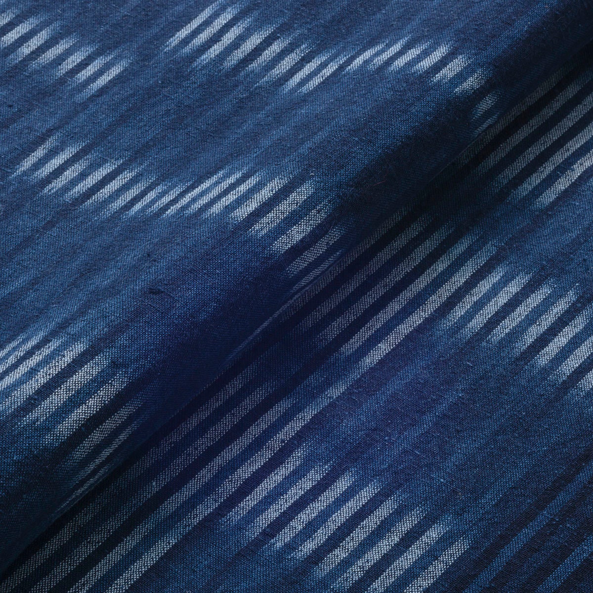 Indigo Tie-Dye Cotton Fabric by the yard– Han-Kasuri Style from Japan – For Sewing and Craft Projects