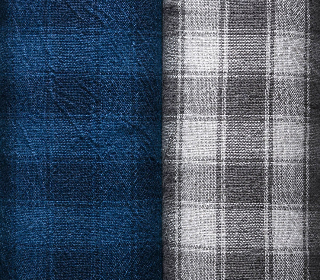 Japanese checkered fabric, Yarn dyed fabric, Ryokomochi-koushi (Double Checkered)