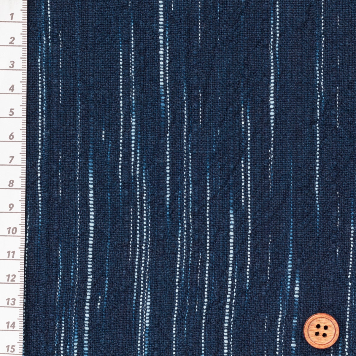 Japanese Cotton Fabric By the yard, Hakeme (brush marks) blue and white